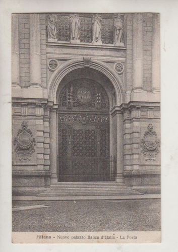 1927 Postal Milan Porta Nuovo Palazzo Banca D'italia Vintage