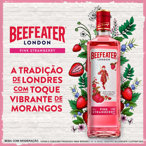 Imagem 4 de 7 de Gin London Dry Pink Morango 750ml Beefeater