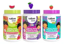 Comprar Kit 3 Cremes Pentear Melancia, Uva E Morango Kids Salon Line