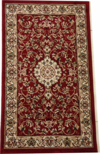 Tapete Sala Mersin Des.01 Verm/bege 0,60x1,00m Global Decor Cor Vermelho