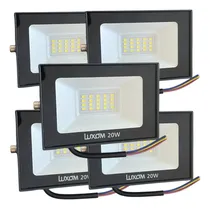 Comprar Set X5 Reflectores Led 20w Blanco Frío Luxom