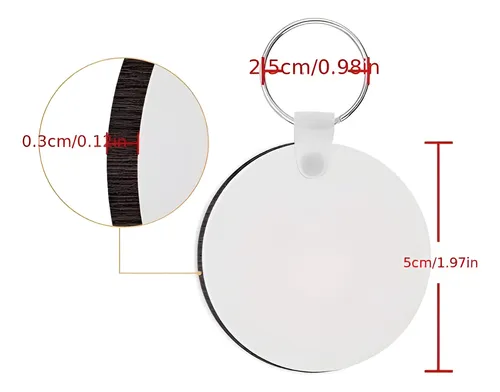 Llaveros Mdf En Blanco Doble Cara Para Sublimar X10 Unidades