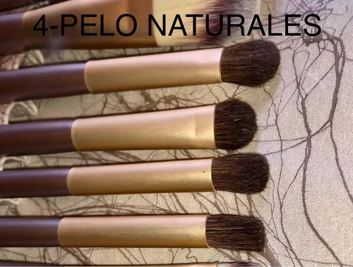 Kit Set 32 Brochas Pinceles Maquillaje Naturales Y Sintetico