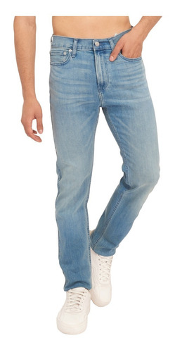 Pantalón Calvin Klein Tiro Medio Color Azul Para Hombre