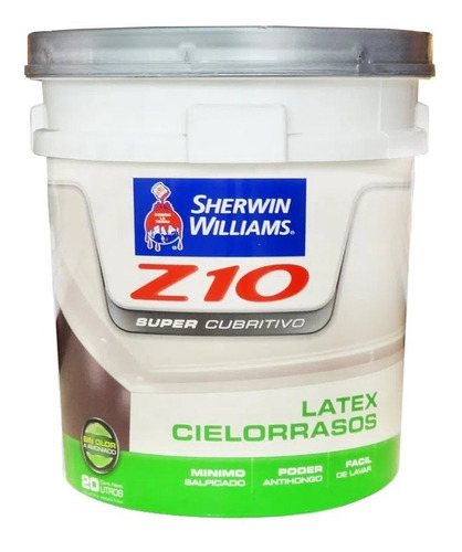 Latex Cielorrasos Z10 Blanco X 20 Litros Sherwin Serrentino