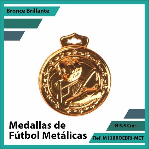 Medallas En Bogota De Futbol Bronce Metalica M13bro