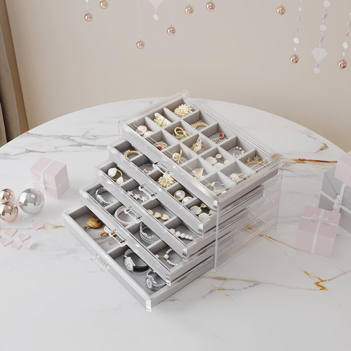 Harmon Wandyer Organizador De Joyas De Acrílico, Caja De Joy