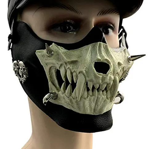 ¡frio! Máscara De Media Cara De Esqueleto De Calavera Para F
