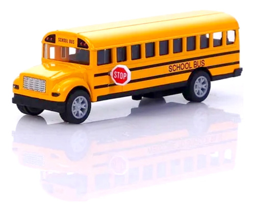 Ônibus De Brinquedo Escolar Clássico De Ferro A Fricção
