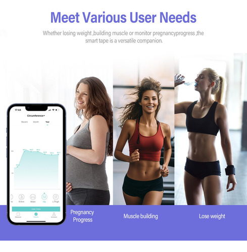 Cinta Métrica Inteligente Fitdays Modelo Bluetooth Hd