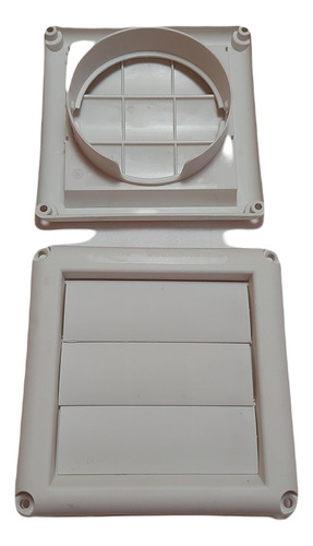 Rejilla Persiana 3 Aletas Para Ducto 5 Pulgadas Blanco