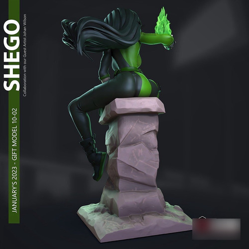 Shego Kim Possible Estátua Resina Figura 24cm