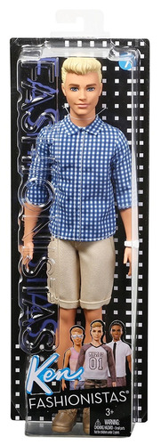 Barbie Ken Fashionistas Preppy Check Doll, Nuevo!