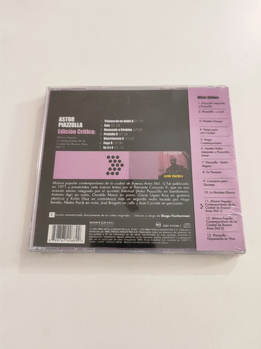 Astor Piazzolla Música Pop. Contemp. De La Ciudad De B As V1 Estándar