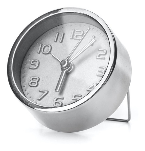Imagen 1 de 3 de Mini Reloj Con Alarma Plata