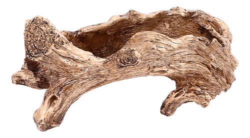 Maceta Artificial Con Forma De Tocón De Árbol, Madera Flotan