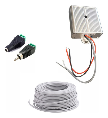 Micrófono 10-100 M2 Mic502 + 25 Mts De Cable Y Conectores