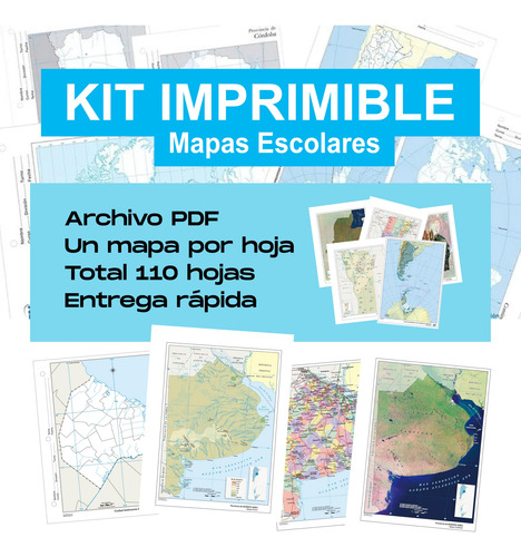 Kit Mapas Escolares Para Imprimir - Provincias Argentina Pdf
