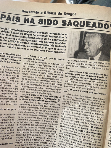 Línea 20 Marzo 1982 Pepe Rosa Revisionismo Peronismo (Usado)