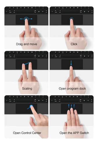 Funda Teclado Magic Keyboard Ñ Para iPad Air/pro11 2024morad