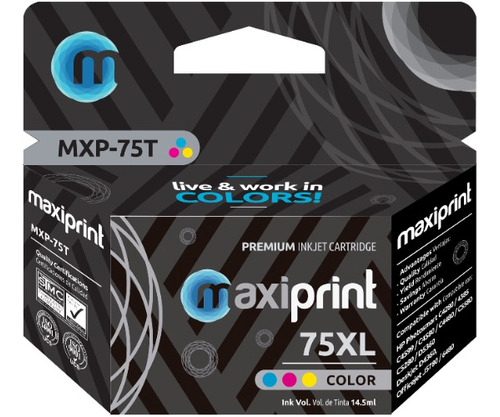 Cartucho Hp 75 Xl 14.5ml Tricolor Maxiprint