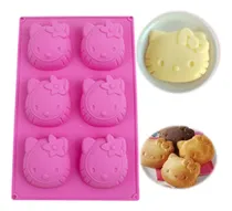 Comprar Molde De Silicon Para Cupcakes Hello Kitty. Jabón Repostería