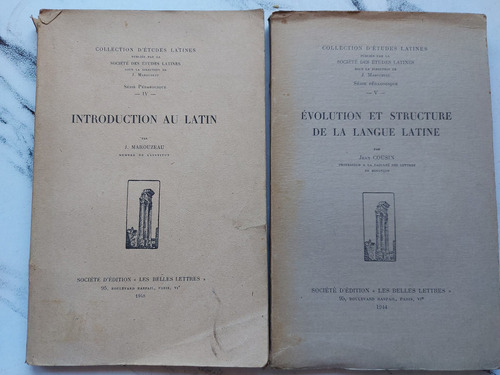 Antiguo Libro Collection D'etudes Latines. Lote De 2. 52890