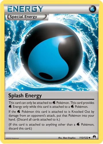 Cartas Pokemon Xy Energia Splash Energy 113/122 Bkp