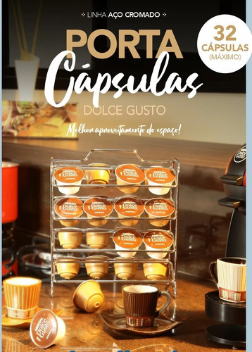 Organizador Suporte Porta Capsulas Café Dolce Gusto 32 Caps