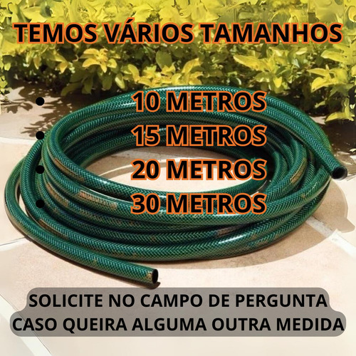 Mangueira 15 Metros De Jardim Trançada Resistente Flexível