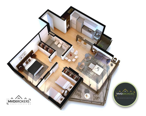 Imagen 16 de 23 de Venta Apartamento 2 Dormitorios En Centro - Nostrum Bay - Piso 21 - Cochera - Equipado! Con Renta