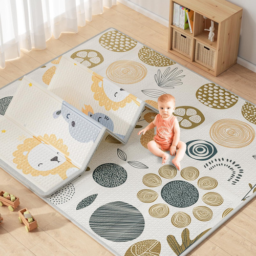 Mloong Baby Play Mat Para El Piso, 59x71x0.4 Pulgadas Playma