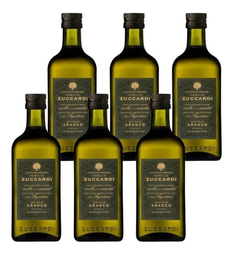 Aceite De Oliva Zuccardi Arauco Caja X 6 X 500ml. Cuotas