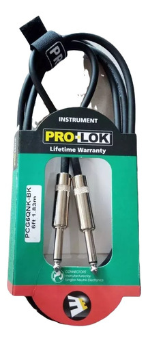 Cable Pro Lok Instrumentos Audio 2 Conectores Neutrik 1/4 2m