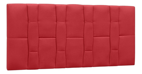 Cabeceira Painel Cama Box Casal King 195cm Carla Suede D05 V Cor Vermelho