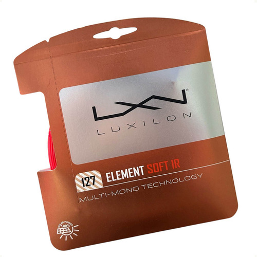 Corda Luxilon Element Soft Ir 1.27mm Vermelha Set Individual