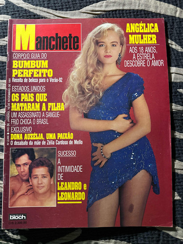 Revista Manchete 91 Angélica Leandro E Leonardo Senna Audrey