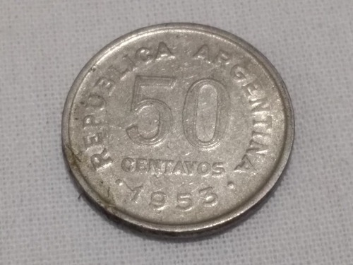 Moneda Argentina 50 Centavos 1953