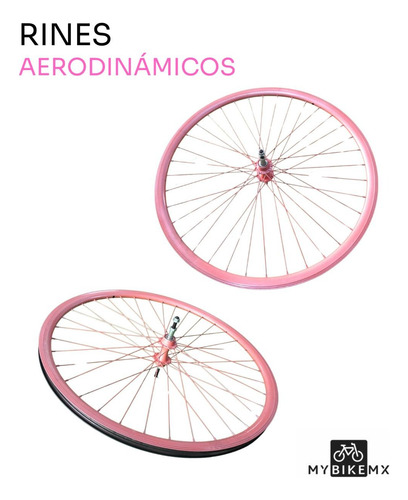 Rines Mybikemx Aerodinámicos Rosa Perlado 36 Agujeros