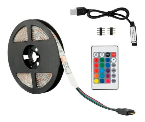 Tira De Luz Led Rgb Usb 3 Metros Mando A Distancia