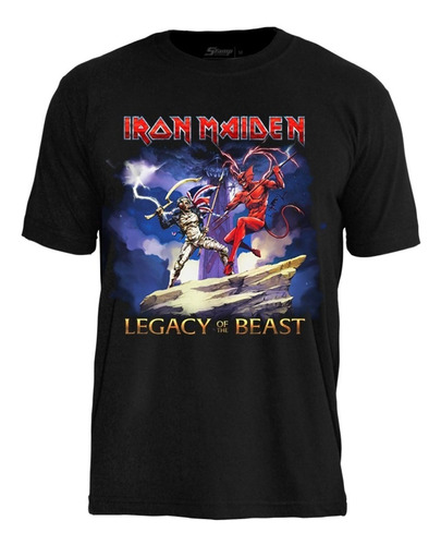 Camiseta Iron Maiden Legacy Of The Beast Ts1409 Stamp Oficia