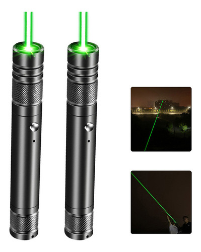 Láser Verde Puntero Usb Recargable Apuntador Laser 2pcs