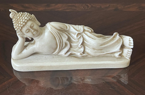 Estatua Buda Reclinable Escultura Meditación 5.5 Pulgadas Mm