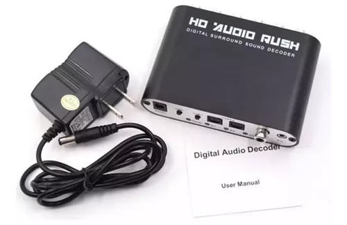 Decodificador de áudio Panorama 5.1, sistema de áudio e vídeo analógico  digital, coaxial, fibra, AUX, disco U, entrada USB para PC, 192Khz/32 bits