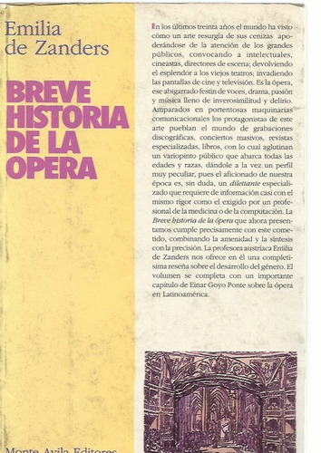 Breve Historia De La Opera