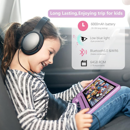 Tableta Infantil Android 14 De 10,1 Pulgadas, 8 Gb+64 Gb, 60