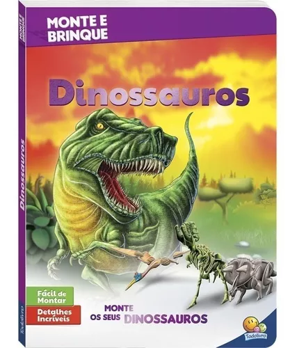 Livro - Faça E Brinque : Dinossauro - 3D - Pikoli Brinquedos Educativos