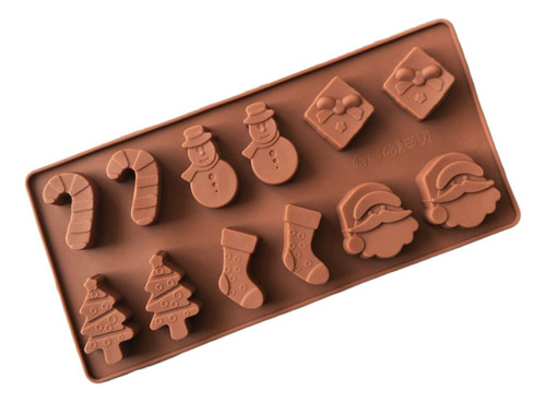 Molde Chocolate Navidad 6 Figuras