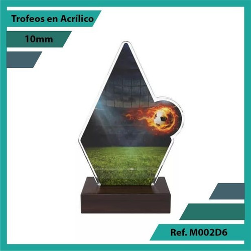 Trofeos En Acrilico De Futbol Ref. M002d6