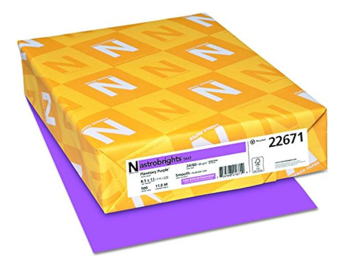 Papel De Color Premium Neenah Astrobrights, 24 Lb, 8.5 X 11 